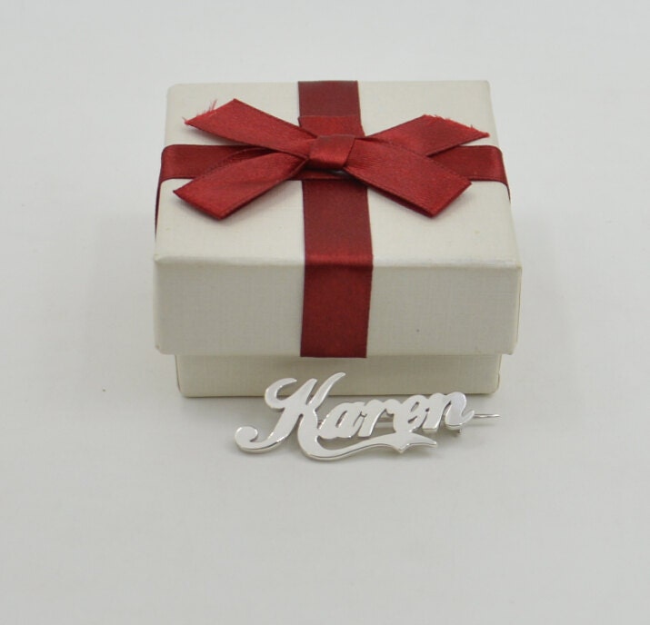 Custom Brooch Pincustom Name Broochpersonalized Name Etsy