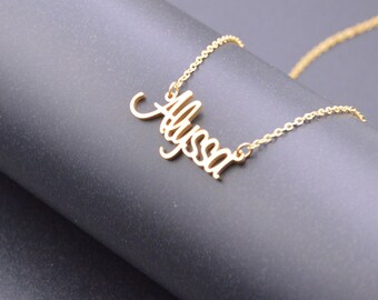 Collier prénom en argent sterling : bijoux faits main personnalisés