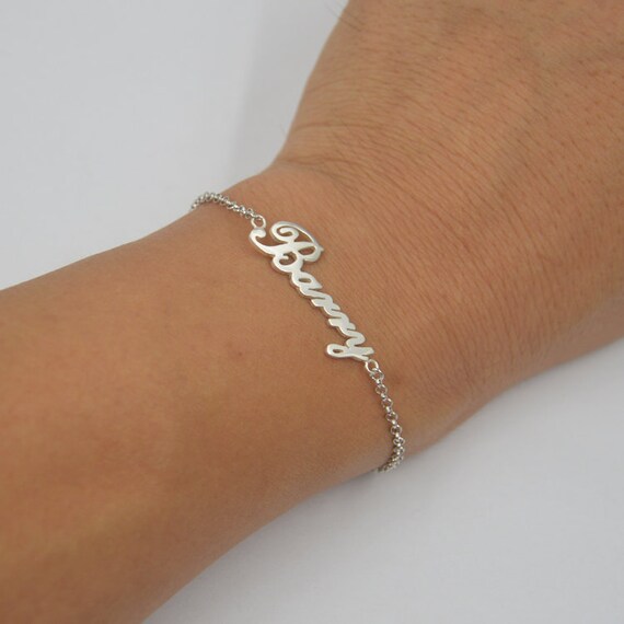 NAME Bracelet-custom SILVER Nameplate 