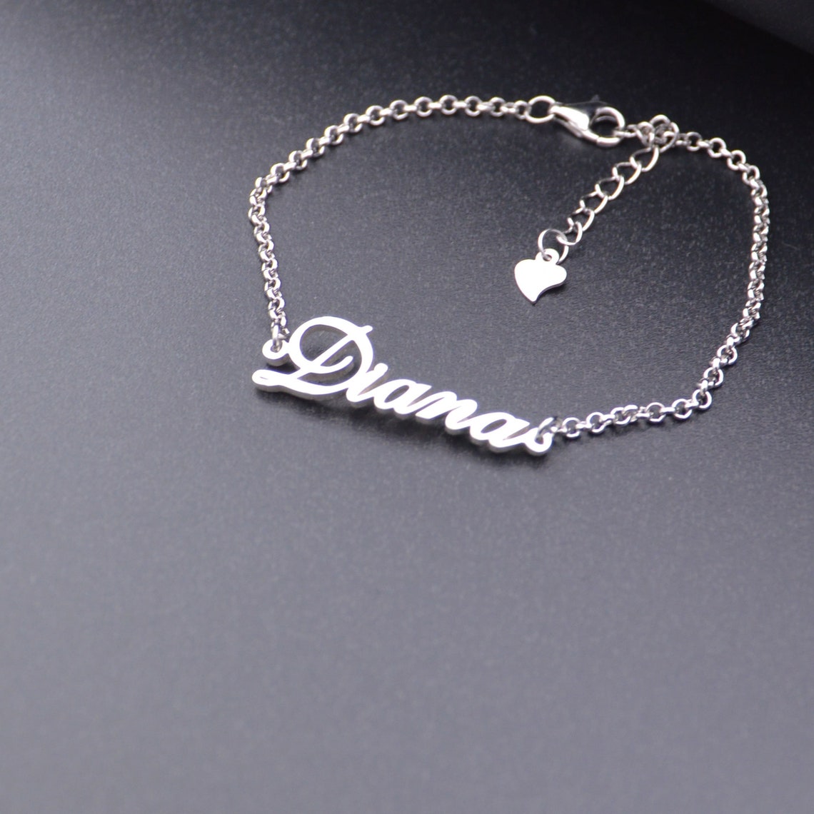 Name Braceletsterling Silver Name Braceletsilver Etsy