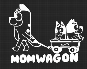 Bluey Mom Wagon Sticker