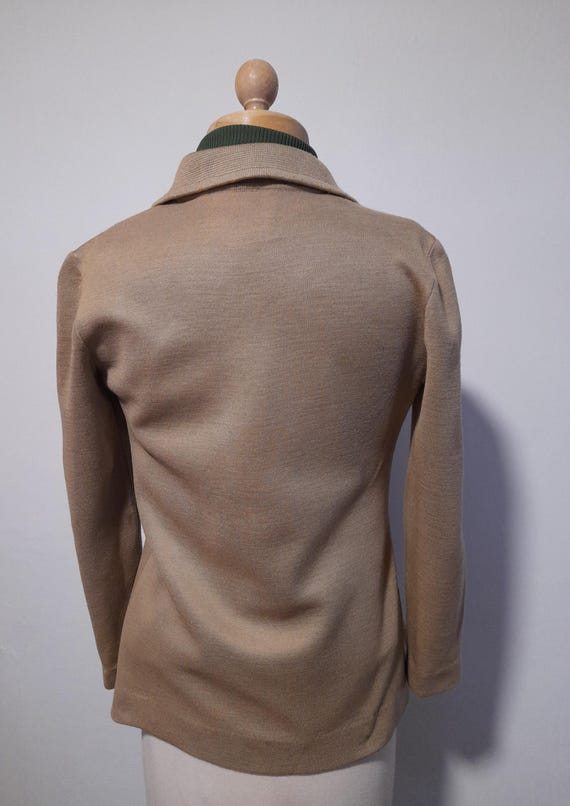 60s 70s dimonelli BROWN and coffee diamond check … - image 8