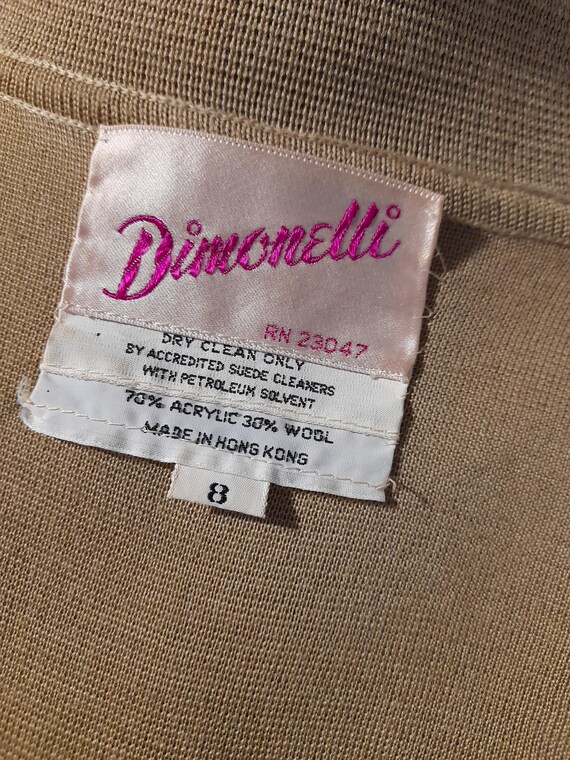 60s 70s dimonelli BROWN and coffee diamond check … - image 9