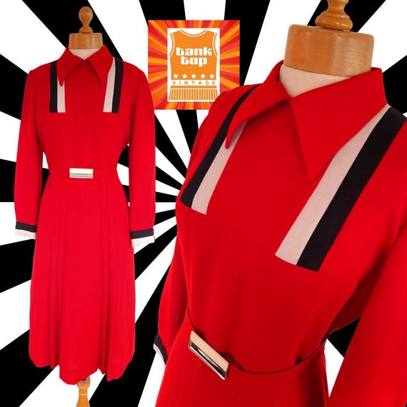 hot pink and black wedding dresses Vintage Oscar De La Renta Color-block Dress