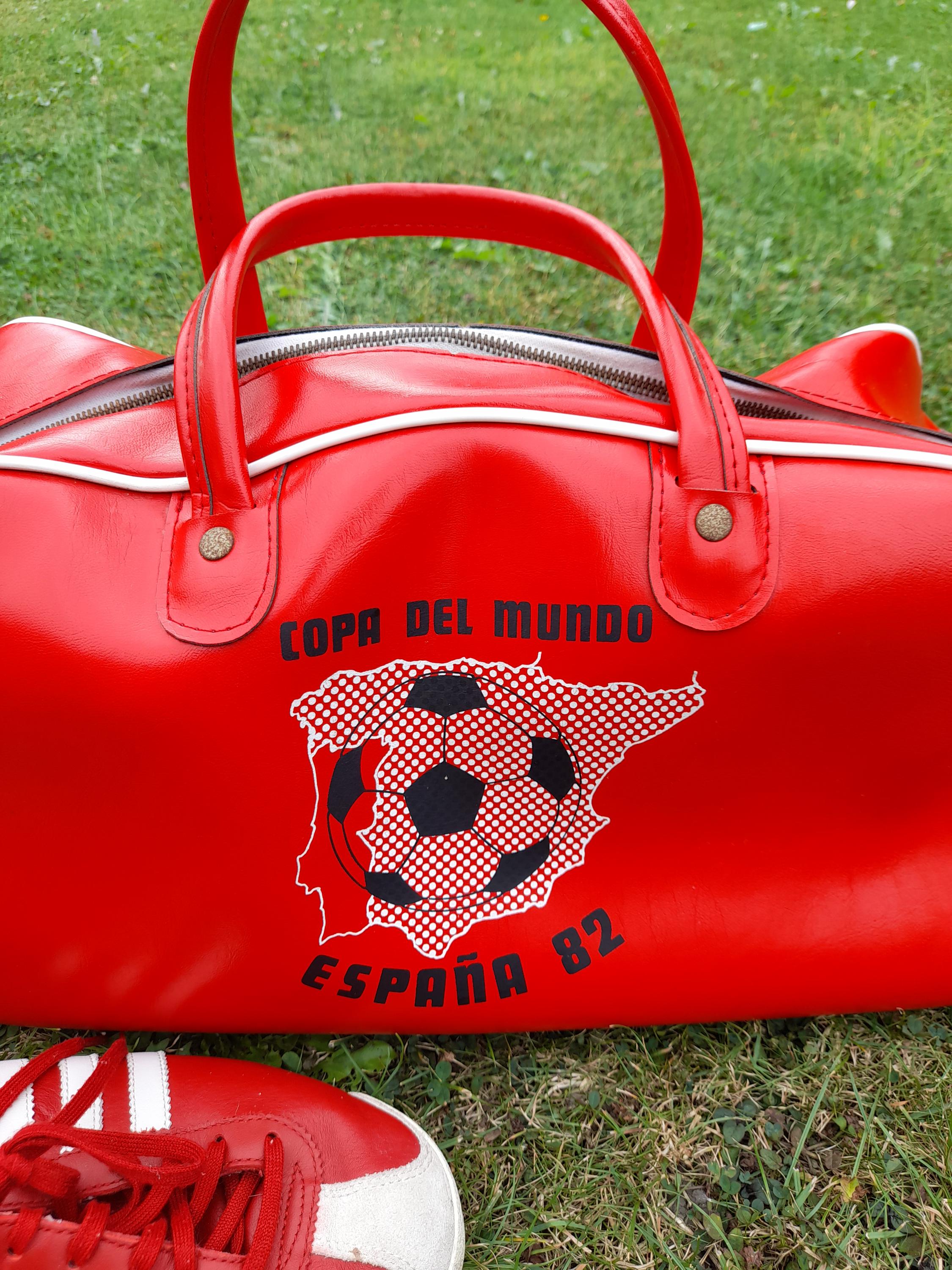 Sac De Sport Vintage Carlton – Holdall Rouge Toile – Très Grand Volume