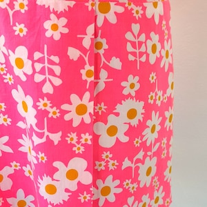 60s sleeveless shocking PINK FLORAL ruffle summer daisy DRESS by encore mod flower power swinging 60s uk 10 12 image 4