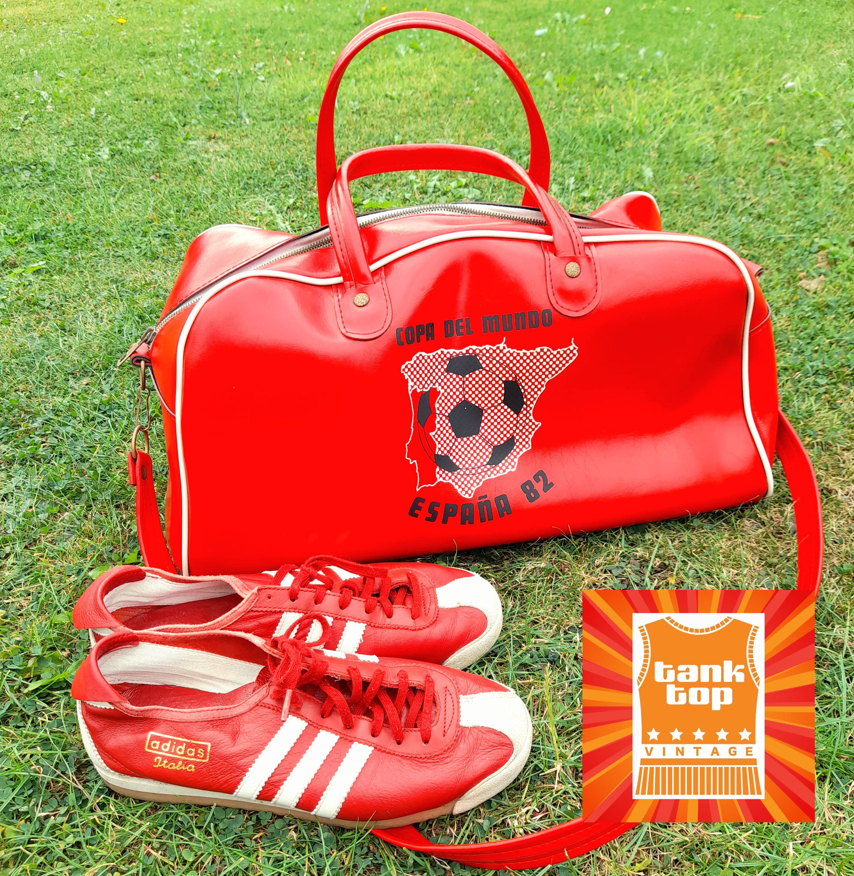 1982 Deadstock RED Vinyl ESPAÑA 82 World Cup Holdall Shoulder