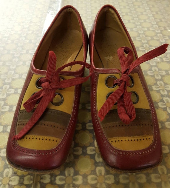 Vintage 60's EYELET MOD SHOES retro sixties luvi s