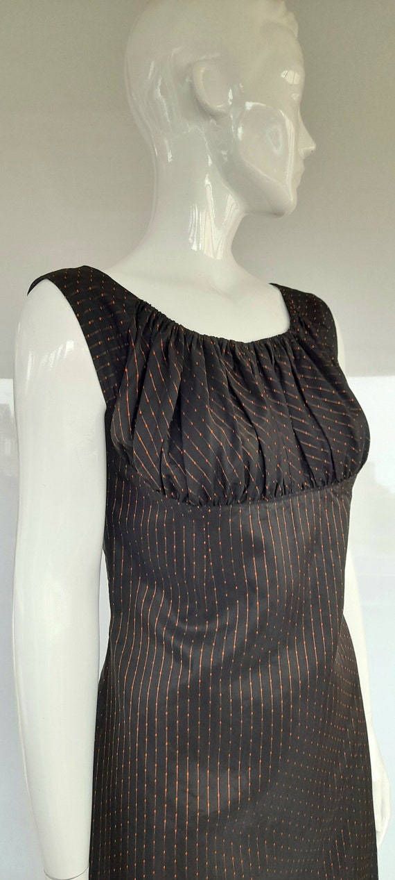 60s BLACK and COPPER lurex regency style cocktail… - image 2