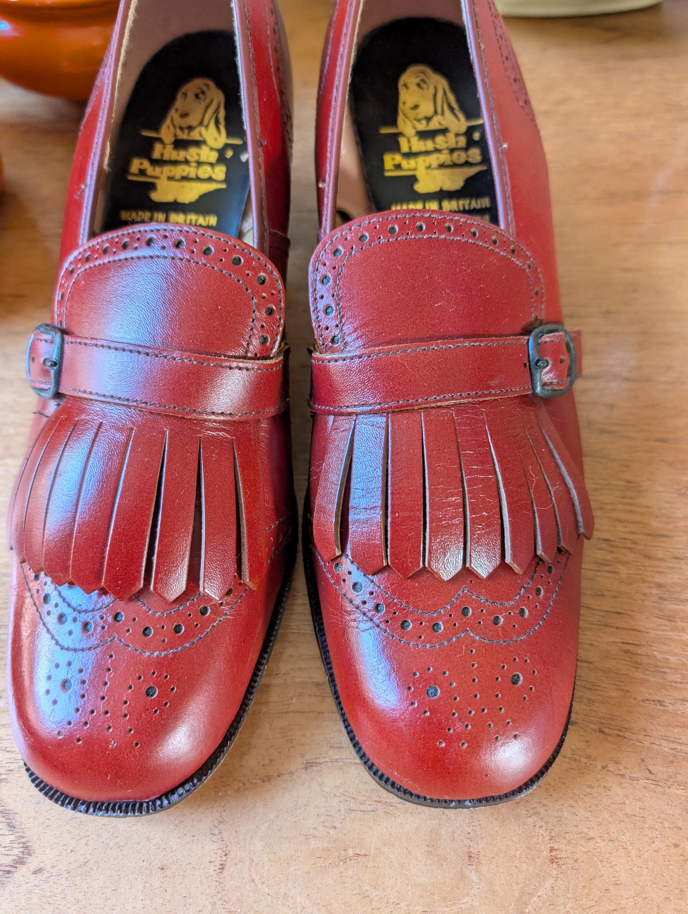 Hush Puppies Men\'s Classic Oxford Shoes in Red Hush Puppies Red Casual Shoes for Men for sale | eBay main image 2