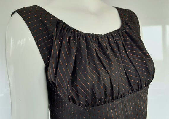 60s BLACK and COPPER lurex regency style cocktail… - image 5