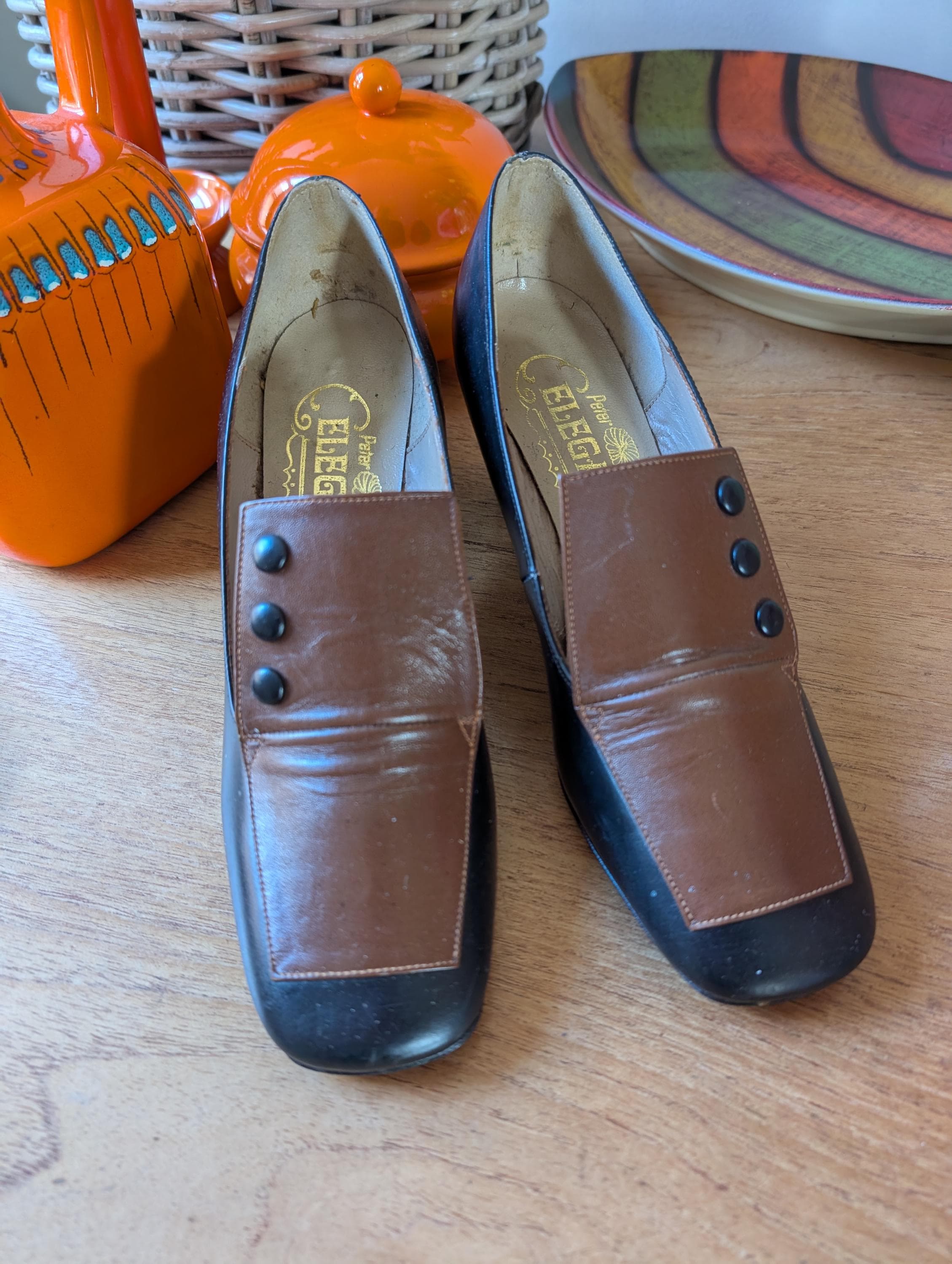 Vintage 70s Black Shoes - Etsy