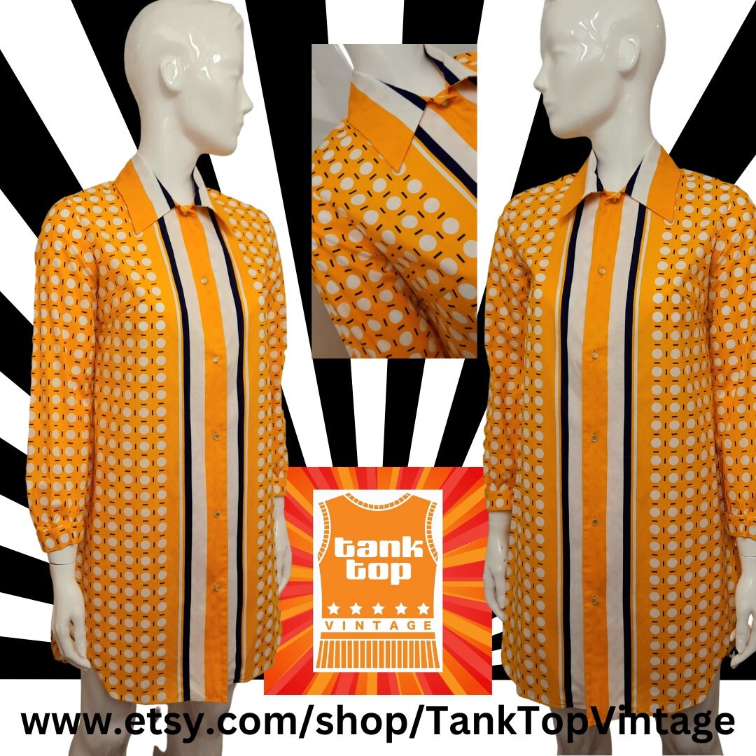 60’s Yellow Plaid Checked Button Up by H. I.S. Press free main image 1