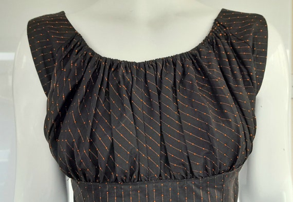 60s BLACK and COPPER lurex regency style cocktail… - image 4
