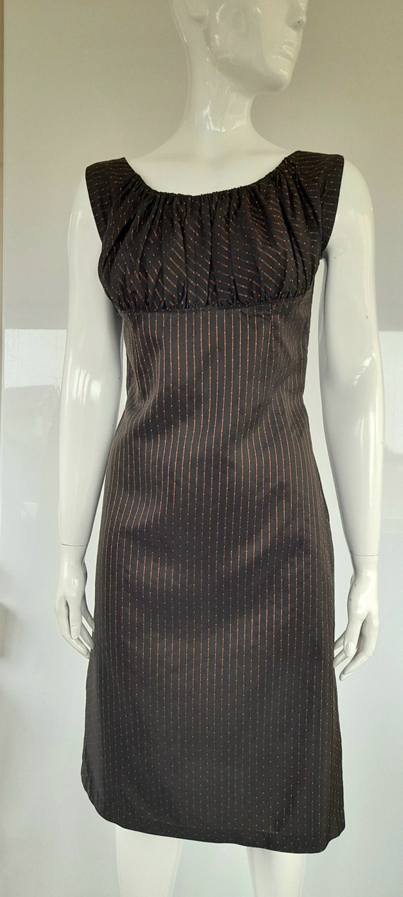 60s BLACK and COPPER lurex regency style cocktail… - image 3