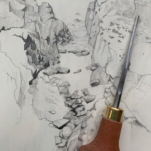 Ilfracombe Rocks, Devon- Linocut Print - Etsy