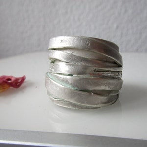 Very wide sterling  silver ring for men or women unique ,unisex Ring , nice present