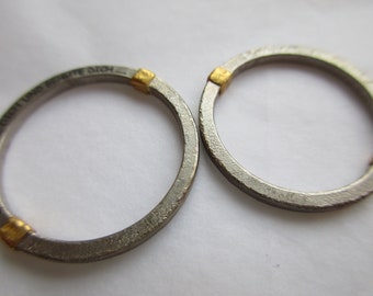 Unusual narrow wedding rings wedding rings bicolor white gold yellow gold simple modern set individually