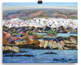 Kennebunkport, Maine. Fine Art Print. from- Impressionist Maine Coast Painting, by Pamela Parsons. Colorful Maine Coast Print