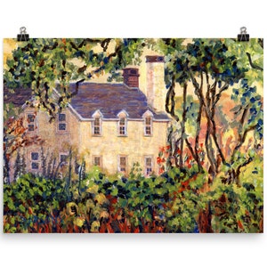 Bucks County Print. Tyler Park Print, Farmhouse painting, from-oil painting, Tyler Park Retreat, Pamela Parsons, Pennsylvania impressionist.