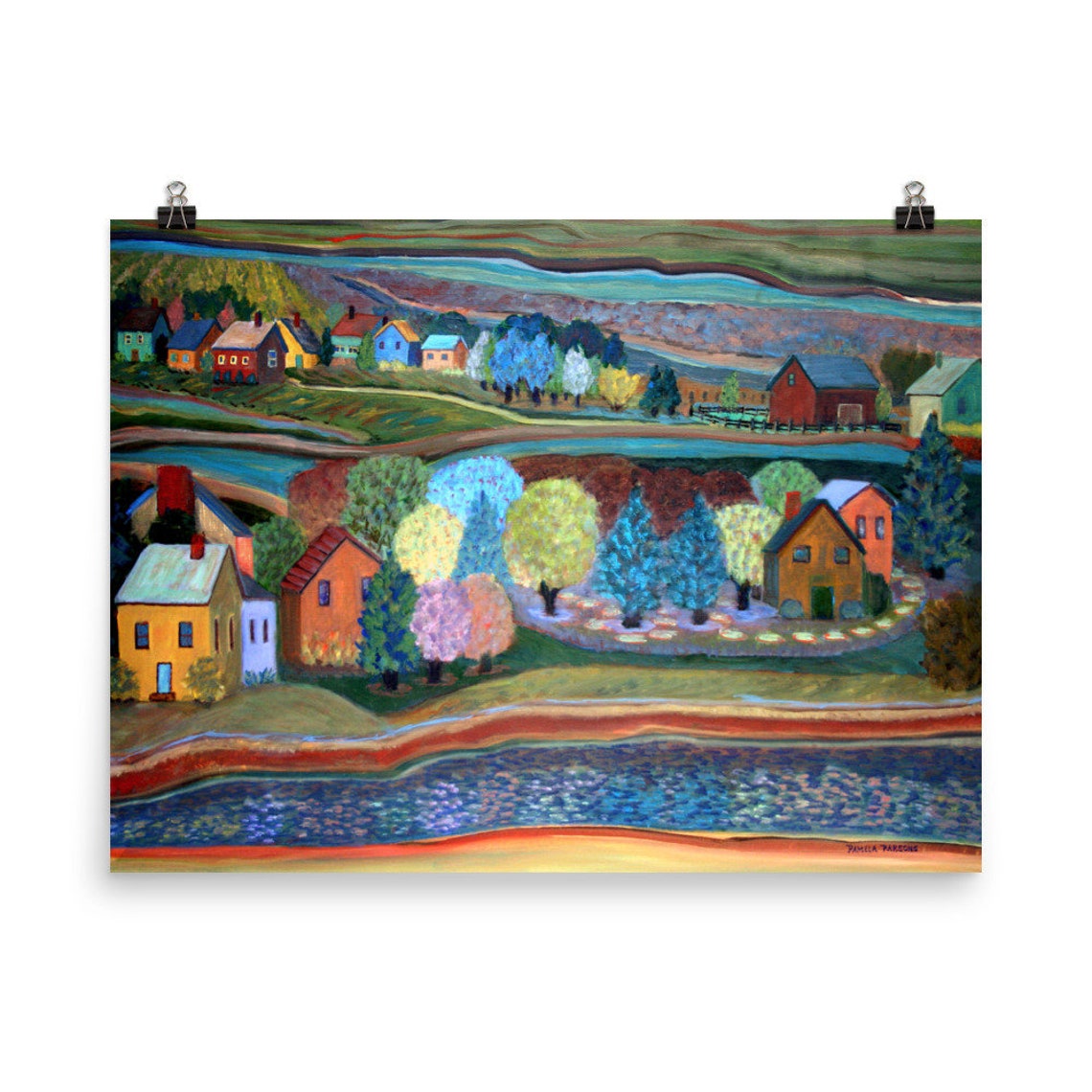 Pennsylvania Impressionist Landscape, Art Print, Inspired by the Towns