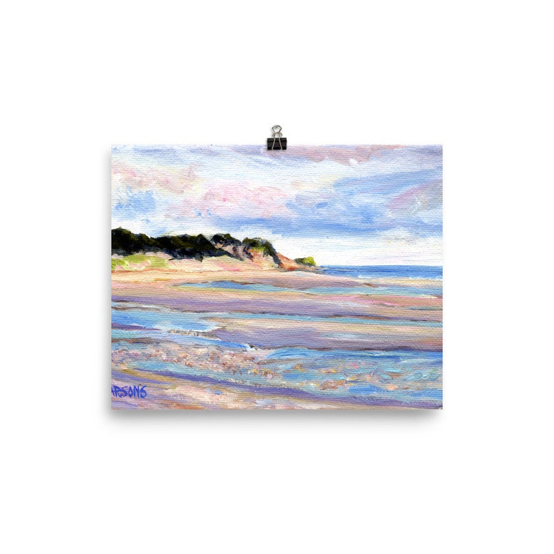 Cape Cod Art Print, Provincetown Oil Painting, Tidal Flats, by Pamela