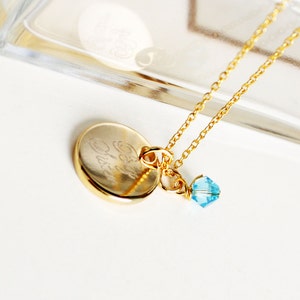 Collar con disco para hermana mayor o menor, iniciales, grabado personalizado: letras griegas, números romanos, nombre, iniciales de él y de ella, pedido al por mayor