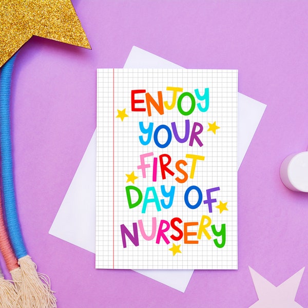 First Day at Nursery Card Etsy UK