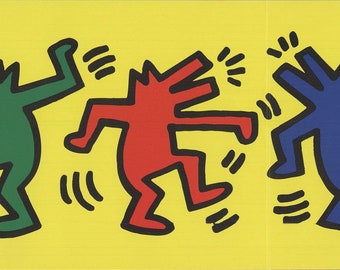 キース・ヘリング - 「ラブハート」 - ヴィンテージ オフセット