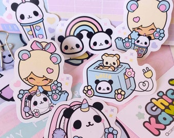 Chic kawaii planner stickers panda