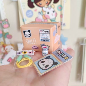 Miniatures surprise box! 7 cute items inside for dioramas, dollhouse etc...