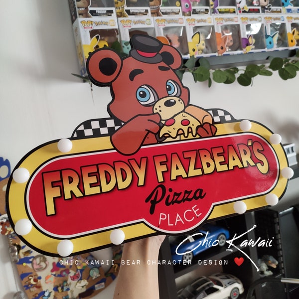 Five nights at Freddy's pizza sign