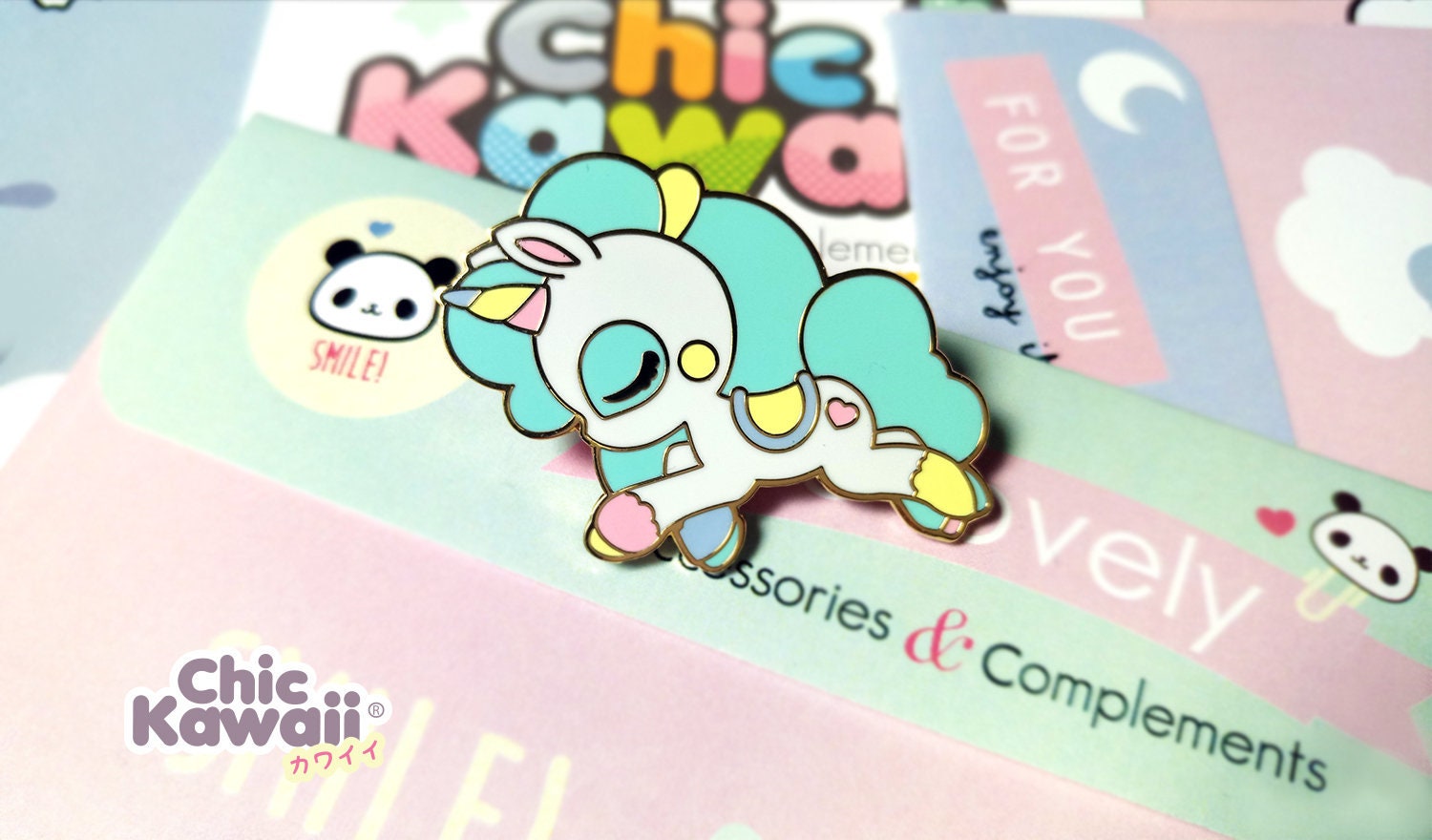 enamel pin unicorn chic kawaii magic pastel kawaii pins