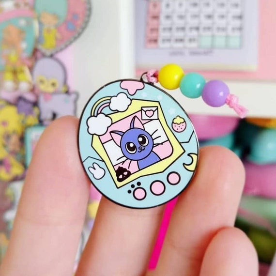 Enamel Pin Cute Chic Kawaii Tamagotchi Style Vintage Toys 