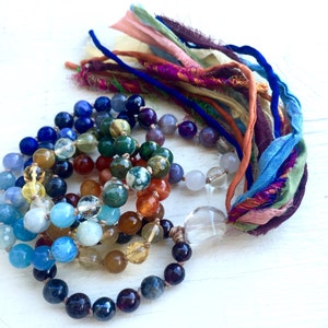 Chakra Gioielli Chakra Mala Perline Guarigione Cristalli Chakra Nappa Collana 108 Perline Yoga Gioielli