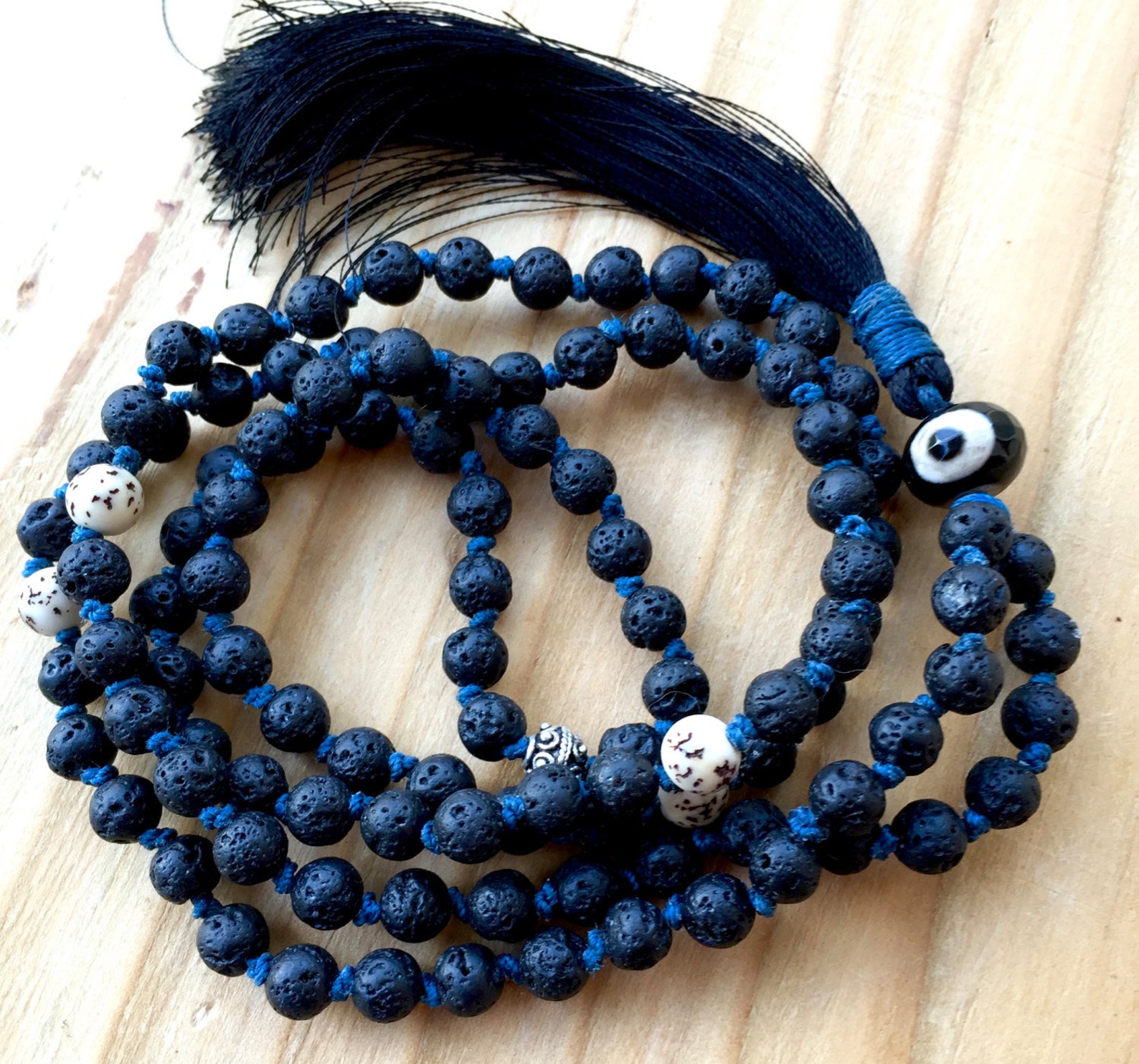 Black Lava Mala Beads PROTECTION Essential Oil Mala | Etsy