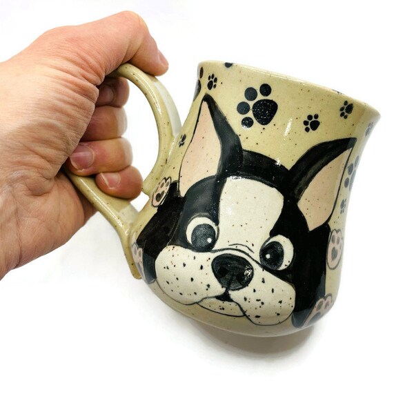Bulldog Pottery Mug - Etsy