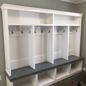 Mudroom locker | Hall Tree | Storage Bench | Shoe storage | Farmhouse Hall Tree |  Style  Large cubby 82” Mudroom Locker