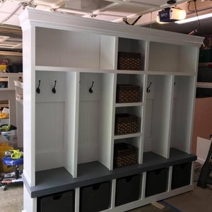 The Proudly American Locker 4 July Sale | Farmhouse  Halltree | Mudroom locker | Hall tree | dropzone | bench with storage