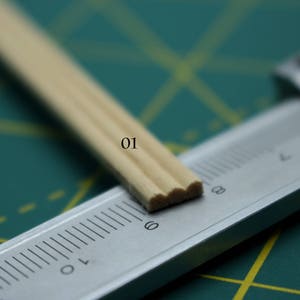 skirting board floor window door moulding cover board baseboard trim for 1/12 - 1/6 scale DIY dollhouse diorama TYPE 01