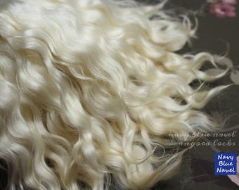 graphite Mohair doll hair Hair locks for dolls Mohair wig 