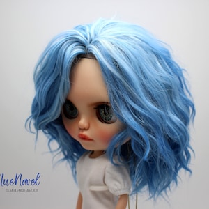 Feito sob encomenda! CUSTOM DYED short Suri alpaca REROOT: novo couro cabeludo com mechas suri alpaca, método de nó, comissão.