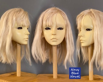 Suri alpaca wig for BJD, size 7.8" 20 cm natural ivory blonde suri alpaca locks fits imda 3.0