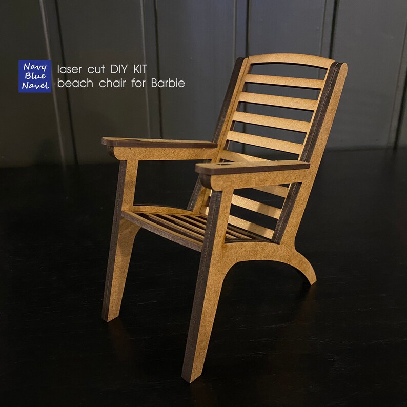 Laser Cut DIY Kit BEACH CHAIR Miniature Furniture for Etsy