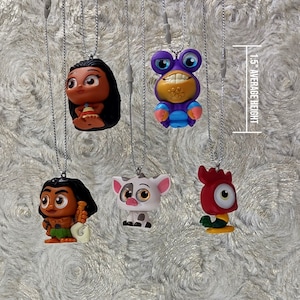 Moana 5pc Disney Doorables Mini Christmas Ornament Set