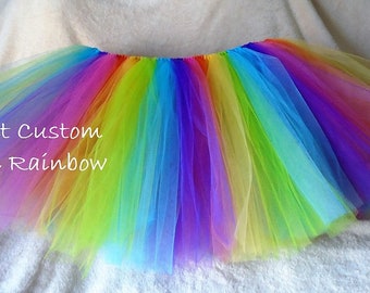 Neon Rainbow Tutu-Adult Sizes Small-5X Large (26"-56" waist) LGBTQ, Pride Parade Wear