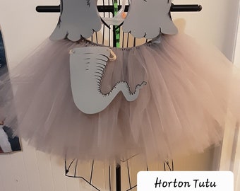 Horton Hears a Who inspired Tutu, Newborn to size 14/16 Children, Story book tutu