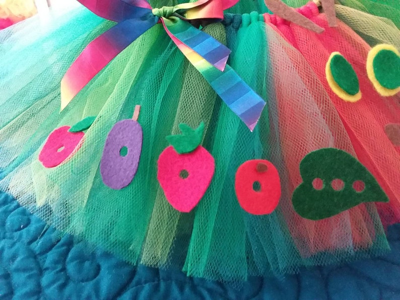 Very Hungry Caterpillar, Story Book Tutu, Optional headband, from your Favorite Book Newborn to size 14/16 Children image 5