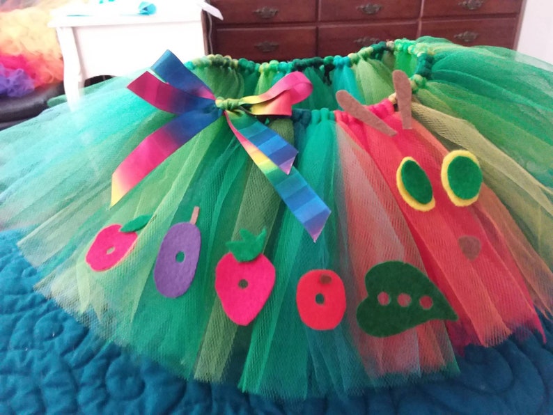 Very Hungry Caterpillar, Story Book Tutu, Optional headband, from your Favorite Book Newborn to size 14/16 Children image 2