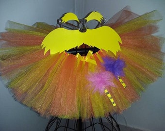 The Lorax Tutu with Glasses, Story Book Inspired,-Adult Size Small to 5x